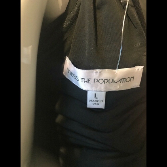 NEW Dress the Population 'Lola' Sequin Body-Con Dress Turquoise [SZ Large‎ ] - Picture 9 of 11